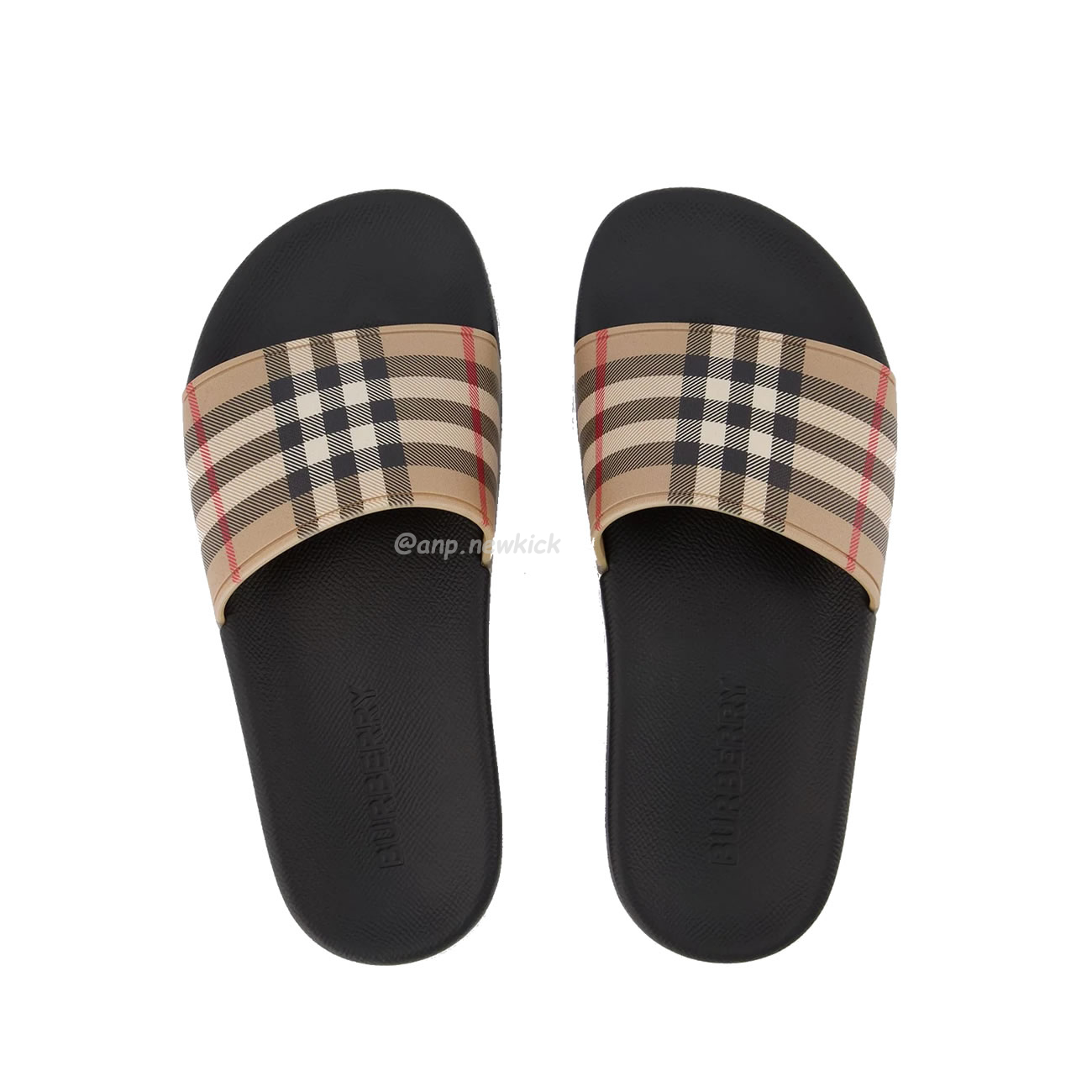 Burberry Vintage Check Slides Beige (9) - newkick.cc